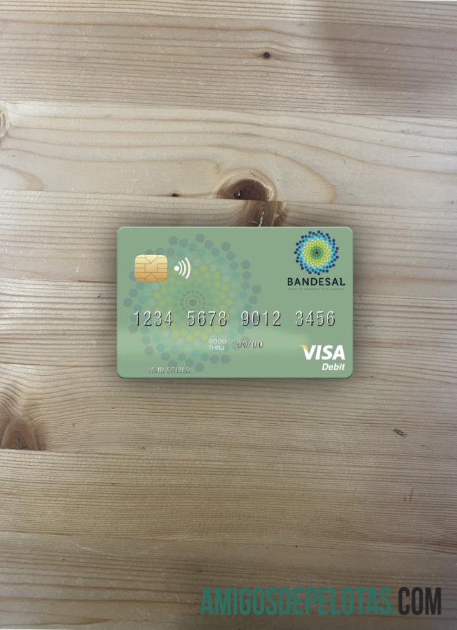 Cartão de Débito Banco Salvador Bandesal Visa Photolook Frente exemplo